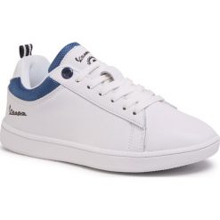 Sneakersy VESPA - Festival V00013-400-1070 White/Navy. Białe półbuty damskie Vespa, na co dzień, bez wzorów, ze skóry, klasyczne, bez obcasa, na płaskiej podeszwie, bez zapięcia. Za 349,00 zł.