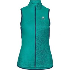Kamizelka "Omnius Light" w kolorze zielonym do biegania. Zielone kamizelki damskie Odlo Women, xs, bez wzorów, sportowe, bez kaptura. W wyprzedaży za 175,95 zł.