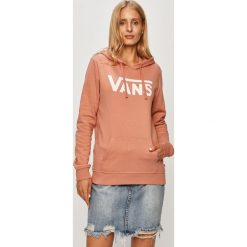 Vans - Bluza. Różowe bluzy damskie Vans, s, z nadrukiem, z bawełny, bez rękawów, z kapturem. Za 279,90 zł.