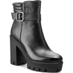 Botki ANN MEX - 7003 01S Czarny. Czarne botki damskie skórzane marki Ann Mex. W wyprzedaży za 259,00 zł.