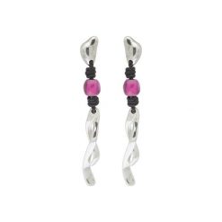 Earrings Adoration - 171609. Różowe kolczyki damskie marki Ciclón polska, posrebrzane. Za 143,20 zł.