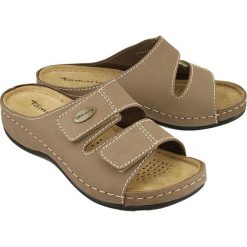 TAMARIS 27510-20 taupe, klapki profilaktyczne damskie. Klapki damskie Tamaris, bez wzorów, bez obcasa. Za 139,00 zł.