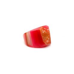 InspiRING Druza Agatu Róż rozmiar 21. Różowe pierścionki damskie Brazi druse jewelry, z agatem. Za 270,00 zł.