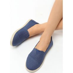 Ciemnoniebieskie Espadryle Candy Cane. Niebieskie espadryle damskie Born2be, bez wzorów, z materiału, bez obcasa, na obcasie. Za 39,99 zł.