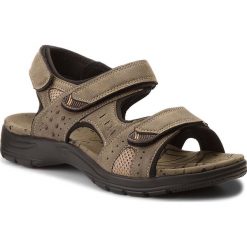 Sandały LANETTI - MS17012-2 Khaki. Pomarańczowe klapki męskie marki Lanetti, bez wzorów, ze skóry ekologicznej. W wyprzedaży za 79,99 zł.