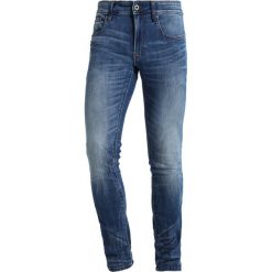 GStar 3301 DESCONSTRUCTED SUPER SLIM Jeans Skinny Fit medium indigo aged. Niebieskie jeansy męskie marki G-Star, z elastanu. Za 469,00 zł.