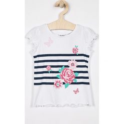 Blukids - Top dziecięcy 98-128 cm. Szare bluzki dziewczęce bawełniane marki Blukids, z nadrukiem, z okrągłym kołnierzem. Za 29,90 zł.