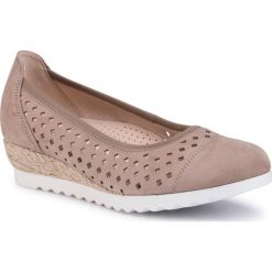 Espadryle GABOR - 42.642.31 Silk (Jute). Pomarańczowe espadryle damskie Gabor, bez wzorów, ze skóry, bez obcasa, na koturnie. Za 449,00 zł.