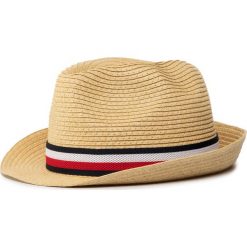 Kapelusz TOMMY HILFIGER - Straw Hat AM0AM057600 BGE. Brązowe kapelusze męskie TOMMY HILFIGER, bez wzorów, z materiału. W wyprzedaży za 219,00 zł.