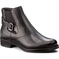 Botki TAMARIS - 1-25002-29 Black 001. Czarne buty zimowe damskie Tamaris, z materiału, na obcasie. W wyprzedaży za 239,00 zł.