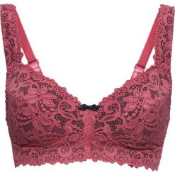 Biustonosz minimizer bez fiszbinów bonprix dymny malinowy - czarny. Różowe biustonosze bonprix, w koronkowe wzory, z koronki. Za 54,99 zł.