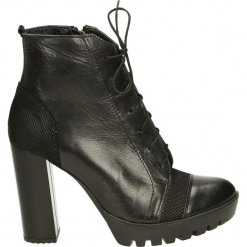 Botki - 1058 NA-KR NE. Szare botki damskie Venezia, ze skóry. Za 319,00 zł.
