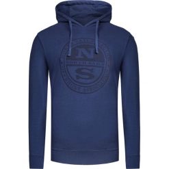 Bluza NORTH SAILS. Niebieskie bluzy męskie North Sails, z nadrukiem, z bawełny, klasyczne, z kapturem, bez rękawów, z kapturem. W wyprzedaży za 318,00 zł.