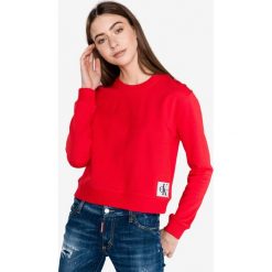 Calvin Klein Bluza Czerwony. Czerwone bluzy damskie Calvin Klein, m, bez wzorów, z bawełny, bez rękawów, bez kaptura. Za 378,95 zł.