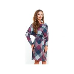 Sukienka midi N023 krata. Sukienki damskie Awama, xl, bez wzorów, z poliesteru, bez kołnierzyka, bez rękawów, midi. Za 129,00 zł.