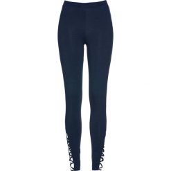 Legginsy bonprix ciemnoniebieski. Niebieskie spodnie damskie bonprix, bez wzorów. Za 37,99 zł.