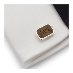 Spinki do koszuli z grawerem na Orzechu. Spinki do mankietów męskie ZaNa Design. Za 175,00 zł.