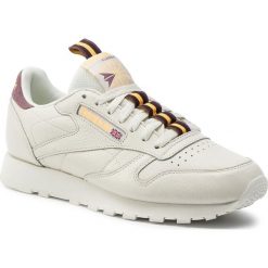 Buty Reebok - Cl Leather Mu DV4083 Chalk/Orchid/Gold/Earth. Brązowe półbuty męskie Reebok, na co dzień, bez wzorów, ze skóry, eleganckie, bez zapięcia. Za 399,00 zł.