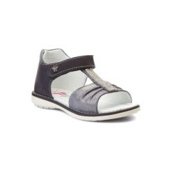 LASOCKI KIDS CI12-2850-02 Granatowy. Niebieskie sandały dziewczęce Lasocki Kids, ze skóry, bez zapięcia. Za 89,99 zł.