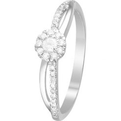 Złoty pierścionek z diamentami. Szare pierścionki damskie Diamond & Co, z diamentem, złote. W wyprzedaży za 747,95 zł.