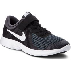 Buty NIKE - Revolution 4 (PSV) 943305 006 Black/White/Anthracite. Szare półbuty dziewczęce Nike, na rzepy. Za 149,00 zł.