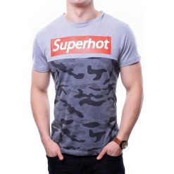 Koszulka męska t-shirt moro szary Recea. Szare koszulki męskie Recea, xl, z nadrukiem, z bawełny, klasyczne, bez kołnierzyka, bez rękawów. W wyprzedaży za 24,99 zł.
