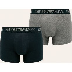 Emporio Armani - Bokserki (2 pack). Niebieskie bokserki męskie Emporio Armani, bez wzorów, z elastanu. W wyprzedaży za 99,90 zł.