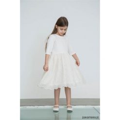 Sukienki dziewczęce: BLOSSOM Sukienka z koronką i kokardą