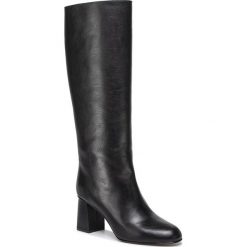Kozaki RED VALENTINO - SQ0S0C58PIQ Nero 0NO. Czarne kozaki damskie Red Valentino, ze skóry, bez obcasa, na obcasie, bez zapięcia. Za 2529,00 zł.