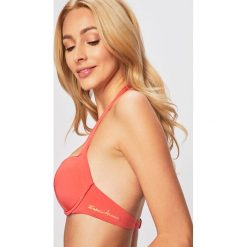 Emporio Armani - Biustonosz kąpielowy. Czarne stroje kąpielowe damskie Emporio Armani, s, z haftami, z elastanu. W wyprzedaży za 199,90 zł.
