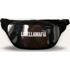LaBellaMafia - Nerka. Czarne nerki damskie LABELLAMAFIA, w paski, z elastanu, małe, z nadrukiem, bez dodatków. Za 239,90 zł.