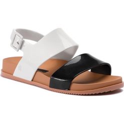 Sandały MELISSA - Cosmic Sandal III Ad 32495 Black/White/Brown 52909. Czarne klapki damskie Melissa, bez wzorów, z tworzywa sztucznego, bez obcasa. W wyprzedaży za 219,00 zł.