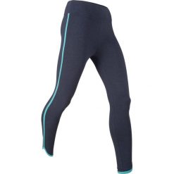 Legginsy sportowe ze stretchem, dł. 7/8, Level 1 bonprix ciemnoniebieski melanż. Niebieskie legginsy sportowe damskie bonprix, w paski, na fitness i siłownię. Za 37,99 zł.