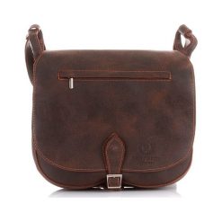 SKÓRZANA TOREBKA DAMSKA PAOLO PERUZZI X-02-BR. Torebki damskie sportowe Paolo Peruzzi, bez wzorów, eleganckie, bez dodatków. Za 300,00 zł.