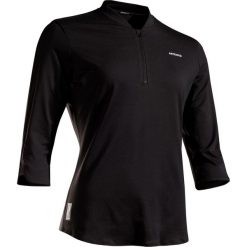 Koszulka tenisowa rękaw 3/4 Dry 900 damska. Czarne t-shirty damskie ARTENGO, bez wzorów, z elastanu, bez kołnierzyka, bez rękawów, bez kaptura, tenisowe. Za 69,99 zł.