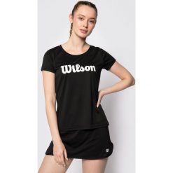 Koszulka techniczna Wilson Uwii Script Tech Tee WRA770507. Czarne koszulki damskie polo Wilson, m, bez wzorów, z poliesteru, bez rękawów. W wyprzedaży za 99,00 zł.