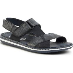Sandały RIEKER - 21070-14 Blue. Niebieskie klapki męskie Rieker, z zamszu, bez zapięcia. Za 229,00 zł.
