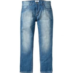 Dżinsy Regular Fit Straight bonprix niebieski "used". Niebieskie jeansy męskie regular bonprix. Za 139,99 zł.