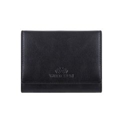 Skórzany portfel w kolorze czarnym - (S)12 x (W)9 cm. Czarne portfele damskie Wittchen, z materiału. W wyprzedaży za 159,95 zł.