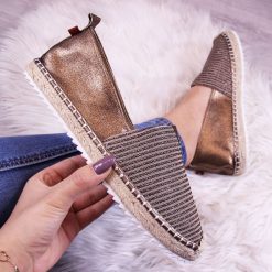 Espadryle damskie: Espadryle damskie złote Big Star AA274195