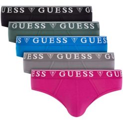 Komplet 5 par slipów Guess U94G20 JR00A. Slipy męskie Guess, s, z aplikacjami, z elastanu. Za 219,00 zł.