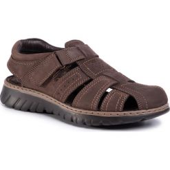 Sandały LASOCKI FOR MEN - 1623 Dark Brown. Pomarańczowe klapki męskie Lasocki For Men, bez wzorów, ze skóry. Za 159,99 zł.