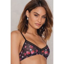 Biustonosze bardotka: NA-KD Lingerie Biustonosz z siateczki z szeroką taśmą – Black,Multicolor