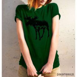Koszulka damska - ŁOŚ. Różowe t-shirty damskie Pakamera, z motywem zwierzęcym. Za 99,00 zł.