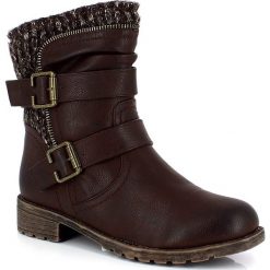Kozaki "Galina" w kolorze brązowym. Brązowe buty zimowe damskie Kimberfeel. W wyprzedaży za 294,95 zł.