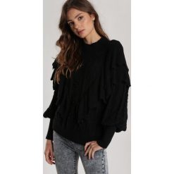Czarny Sweter Thenora. Czarne swetry damskie Renee, s, bez wzorów, casualowe, bez rękawów, bez kaptura. Za 179,99 zł.