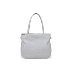 Pacco bag jasnoszara torba z teksturowanego materiału. Szare torebki klasyczne damskie Hairoo, w paski, eleganckie. Za 190,00 zł.