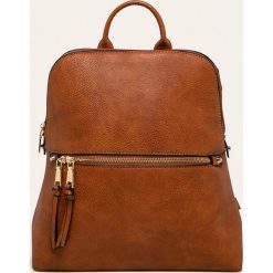 Answear - Plecak. Żółte plecaki damskie ANSWEAR, bez wzorów, ze skóry ekologicznej, eleganckie. Za 119,90 zł.