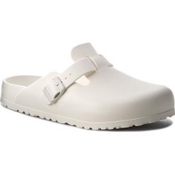 Klapki BIRKENSTOCK - Boston 0127133 White. Białe klapki męskie marki Birkenstock, bez wzorów, z tworzywa sztucznego. W wyprzedaży za 159,00 zł.