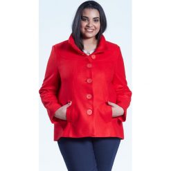 Czerwona elegancka kurtka płaszcz Vera OVERSIZE PLUS SIZE WIOSNA. Czerwone kurtki damskie Moda Size Plus Iwanek, na wiosnę, s, bez wzorów, z wełny, eleganckie, bez kaptura. Za 269,00 zł.